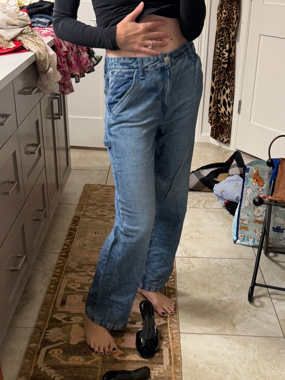 rag & bone miramar terry Wide-Leg Jeans